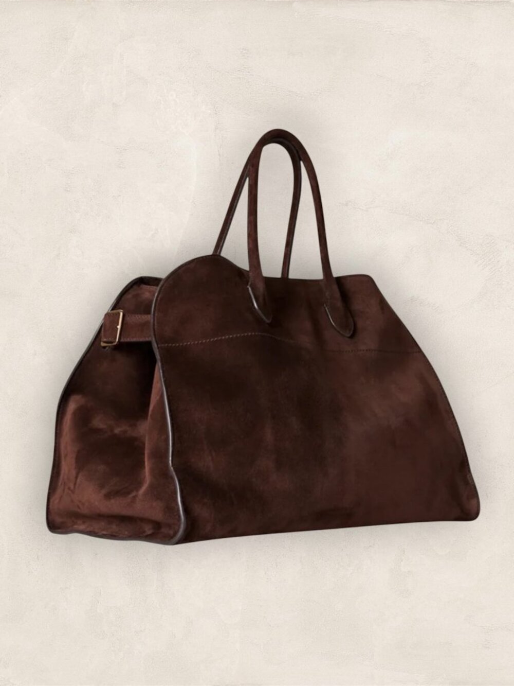 Modavo Parisian Stroll Bag Brown Vegan Suede